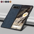 thumbnail image 1 of SaniMore Case for Google Pixel Fold (2023), Luxury PU Leather Lens Protection Metal Hidden Bracket Slim Lightweight Shockproof Anti-fall Bumper Drop Resistant Shell for Google Pixel Fold - Navyblue, 1 of 7