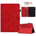 thumbnail image 1 of SaniMore Case for Lenovo Tab M10 10.1 inch 3rd Generation TB-328F, Wear-resistanrt PU Leather Soft TPU Back Auto Wake/Sleep Card Slots Pen Holder Kickstand Magnetic Full Protective Wallet Cover, Red, 1 of 10
