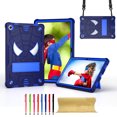 thumbnail image 1 of SaniMore Case for Lenovo Tab M10 Plus 3rd Gen 10.6 inch 2022 TB-125F/128F, Screen Protector & Shoulder Strap & Hidden Bracket & Pen Slot Heavy Duty Protective Shockproof Hybird Shell, Navy+Blue, 1 of 6