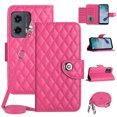 thumbnail image 1 of SaniMore Case for Motorola Moto G 5G 2023/G Power 2023, PU Leather 3D Lattice Stylish for Girls Crossbody Lanyard Kickstand Card Slots Cash Pocket Magnetic Protective Shockproof Wallet Shell,  Rose, 1 of 9