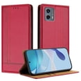 thumbnail image 1 of SaniMore Case for Motorola Moto G 5G 5G 2024, Wear-resistant PU Leather Retro Durable TPU Shell Flip Folio Stand, Full Body Protection Magnetic Clasp Business Shell, Red, 1 of 7
