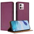 thumbnail image 1 of SaniMore Case for Motorola Moto G Stylus 4G 2023, Wear-resistant PU Leather Retro Durable TPU Shell Flip Folio Stand, Full Body Protection Magnetic Clasp Business Shell, Purple, 1 of 7