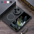 thumbnail image 1 of SaniMore Case for One Plus Open 2023 Release, Wear-resistant PU Leather Rugged PC Backplane Wireless Charging Slim Lightweight Anti-drop Shockproof Magnetic Cover, Black, 1 of 6