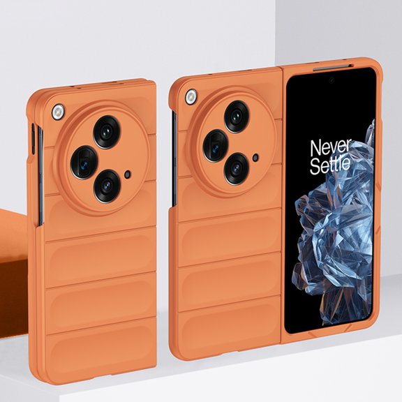 SaniMore Case for One Plus Open 7.82" 2023, Ultra-slim Lightweight Hinge Protection Tough PC Backplane Anti-scratch Shockproof Anti-drop Shell for One Plus Open, Orange
