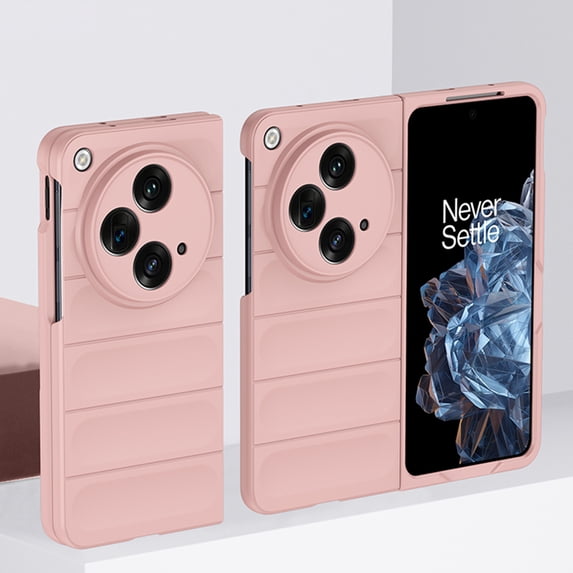 SaniMore Case for One Plus Open 7.82" 2023, Ultra-slim Lightweight Hinge Protection Tough PC Backplane Anti-scratch Shockproof Anti-drop Shell for One Plus Open, Pink