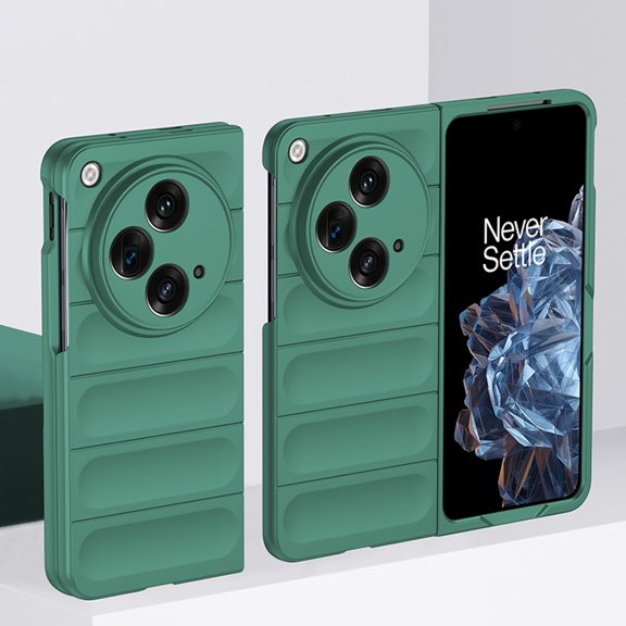 SaniMore Case for One Plus Open 7.82" 2023, Ultra-slim Lightweight Hinge Protection Tough PC Backplane Anti-scratch Shockproof Anti-drop Shell for One Plus Open, Darkgreen