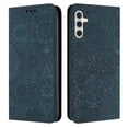 thumbnail image 1 of SaniMore Case for Samsung Galaxy A05S 6.7" 2023, [Card Slots + Cash Pocket + Removeable Wrist Strap] PU Leather Embossed Totem Girly Kickstand 360° All-around Protective Wallet Shell, Green, 1 of 6