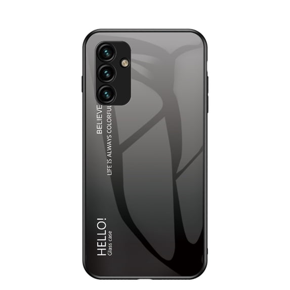 SaniMore Case for Samsung Galaxy A14 5G 6.6" 2023, Rugged PC Back & TPU Bumpers 3-Layer Shock Absorbing Ultra-Thin Gradient Glass Anti-Fall Shock Absorption Shell for Samsung A14 5G, Gray