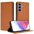 thumbnail image 1 of SaniMore Case for Samsung Galaxy A14 5G, Wear-resistant PU Leather Retro Durable TPU Shell Flip Folio Stand, Full Body Protection Magnetic Clasp Business Shell, Brown, 1 of 7