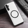 thumbnail image 1 of SaniMore Case for Samsung Galaxy A15 6.5" 2023 Release, Wear-resistant PU Leather Rugged PC Backplane Wireless Charging Slim Lightweight Anti-drop Shockproof Magnetic Case for Galaxy A15, White, 1 of 4