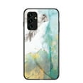 thumbnail image 1 of SaniMore Case for Samsung Galaxy A24 6.5" 2023, Transparent Glass & TPU Bumpers 3-Layer Shock Absorbing Lightweight Marble Glass Full Body Protective Shell for Samsung A24, Flying Pigeon, 1 of 10