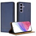 thumbnail image 1 of SaniMore Case for Samsung Galaxy A34 5G, Wear-resistant PU Leather Retro Durable TPU Shell Flip Folio Stand, Full Body Protection Magnetic Clasp Business Shell, Blue, 1 of 7