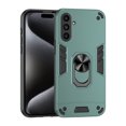 thumbnail image 1 of SaniMore Case for Samsung Galaxy A35, Magnetic Car Mount 4ft Drop Tested Military Grade Protective Shockproof Anti-fall Rugged Rotating Bracket Anti-slip Shell, Darkgreen, 1 of 7