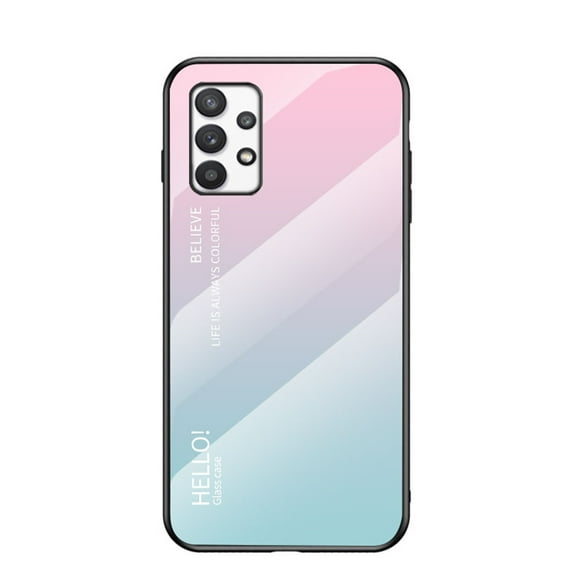SaniMore Case for Samsung Galaxy A53 5G 6.5" 2022, Rugged PC Back & TPU Bumpers 3-Layer Shock Absorbing Ultra-Thin Gradient Glass Anti-Fall Shock Absorption Shell for Samsung A53 5G, Pink
