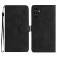 thumbnail image 1 of SaniMore Case for Samsung Galaxy A54 5G 6.4" 2023, [Card Slots + Cash Pocket + Removeable Wrist Strap] PU Leather Embossed Flower Flip Kickstand 360° All-around Protective Wallet Shell, Black, 1 of 9