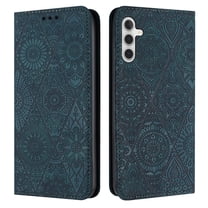 SaniMore Case for Samsung Galaxy A54 5G 6.4" 2023, [Card Slots   Cash Pocket   Removeable Wrist Strap] PU Leather Embossed Totem Girly Kickstand 360° All-around Protective Wallet Shell, Green