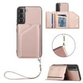 thumbnail image 1 of SaniMore Case for Samsung Galaxy A54 5G with Detachable Wrist Strap, [Flip Wallet & Card Slots & Flip Kickstand] PU Leather Wear-resistant Shockproof Anti-fall Luxury Cover, Rosegold, 1 of 6
