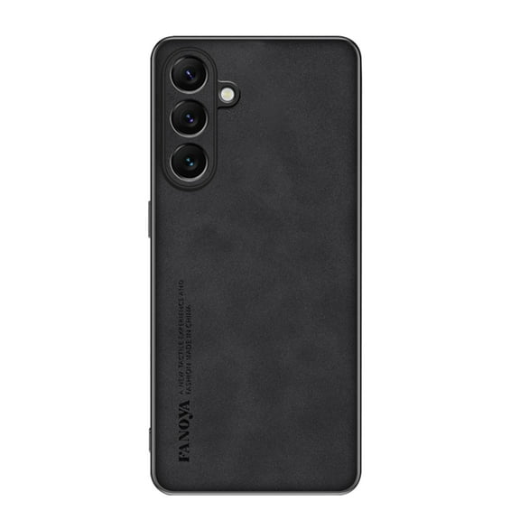 SaniMore Case for Samsung Galaxy S21 (2021), Luxury PU Leather Lens Protection Metal Hidden Bracket Slim Lightweight Shockproof Anti-fall Bumper Drop Resistant Shell for Samsung Galaxy S21 - Black