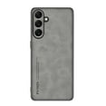 thumbnail image 1 of SaniMore Case for Samsung Galaxy S21 (2021), Luxury PU Leather Lens Protection Metal Hidden Bracket Slim Lightweight Shockproof Anti-fall Bumper Drop Resistant Shell for Samsung Galaxy S21 - Gray, 1 of 9