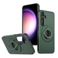 thumbnail image 1 of SaniMore Case for Samsung Galaxy S21 FE, Kickstand Holder, Magnetic Car Mount, Function Slim Fit Protection Shockproof Anti-fall Magnetic Heavy Duty Protective Cover for Galaxy S21 FE, Darkgreen, 1 of 6