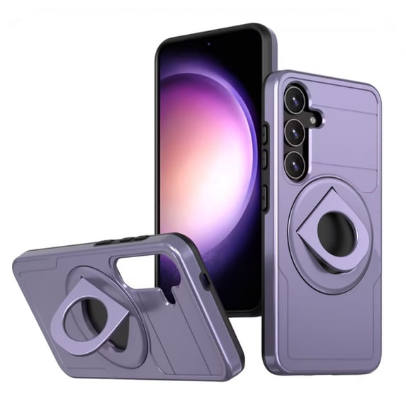 SaniMore Case for Samsung Galaxy S21, Kickstand Holder, Magnetic Car Mount, Function Slim Fit Protection Shockproof Anti-fall Magnetic Heavy Duty Protective Cover for Galaxy S21, Purple