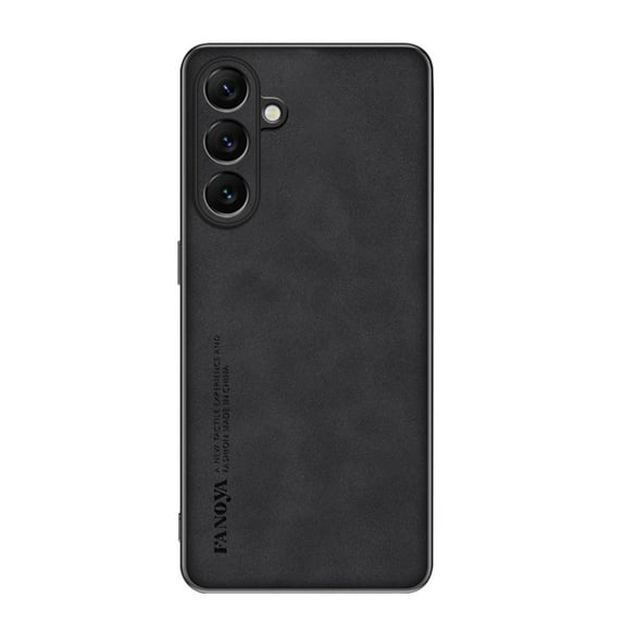 SaniMore Case for Samsung Galaxy S21 Plus (2021), Luxury PU Leather Lens Protection Metal Hidden Bracket Slim Lightweight Shockproof Anti-fall Bumper Drop Resistant Shell for S21 Plus - Black