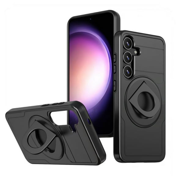 SaniMore Case for Samsung Galaxy S21 Plus, Kickstand Holder, Magnetic Car Mount, Function Slim Fit Protection Shockproof Anti-fall Magnetic Heavy Duty Protective Cover for Galaxy S21 Plus, Black