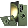 thumbnail image 1 of SaniMore Case for Samsung Galaxy S21 Ultra, Kickstand Holder, Magnetic Car Mount Function Slim Fit Protection Shockproof Anti-fall Magnetic Heavy Duty Protective Cover for Galaxy S21 Ultra, Olivegreen, 1 of 6