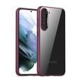 thumbnail image 1 of SaniMore Case for Samsung Galaxy S22 Plus (6.6" 2022), High-quality Crystal-clear PC Backplane [Anti-scratch No-yellowing] Drop Resistant Shockproof Bumper Wireless Charging Anti-slip Cover, Red, 1 of 8