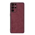 thumbnail image 1 of SaniMore Case for Samsung Galaxy S22 Ultra (2022), Luxury PU Leather Lens Protection Metal Hidden Bracket Slim Lightweight Shockproof Anti-fall Bumper Drop Resistant Shell for S22 Ultra - Winered, 1 of 9