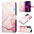 thumbnail image 1 of SaniMore Case for Samsung Galaxy S23 2023 Release, PU Leather Case Luxury Marble Wireless Charigng Hand Rope Fashion Folding Case for Girls Women For Samsung Galaxy S23, Rosegold, 1 of 6