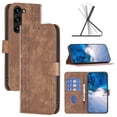 thumbnail image 1 of SaniMore Case for Samsung Galaxy S23 (6.1" 2023), PU Leather Wallet with Card Slots Cash Pocket Magnetic Closure Flip Kickstand Shockproof TPU Full Body Protective Business Shell, Brown, 1 of 8