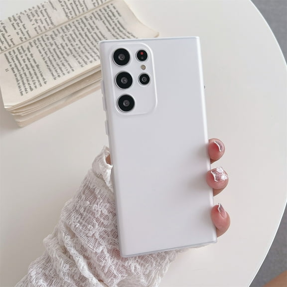 SaniMore Case for Samsung Galaxy S23 6.1" 2023 Release, Matte Wera-resistant Anti-scratch Back Cover Ultra-thin Lightweight Shockproof Lens All-inclusive Luxury Fashion Cover For Galaxy S23, White