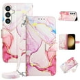thumbnail image 1 of SaniMore Case for Samsung Galaxy S23 FE 2023, PU Leather Case Luxury Marble Pattern Flip Kickstand Magnetic Clasp Cash Pocket Crossbody Lanyard Fashion Case for Girls Women For Galaxy S23 FE, Rosegold, 1 of 10