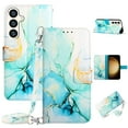 thumbnail image 1 of SaniMore Case for Samsung Galaxy S23 FE 2023, PU Leather Case Luxury Marble Pattern Flip Kickstand Magnetic Clasp Cash Pocket Crossbody Lanyard Fashion Case for Girls Women For Galaxy S23 FE, Green, 1 of 10