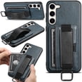 thumbnail image 1 of SaniMore Case for Samsung Galaxy S23 Plus 6.6" 2023, Wristlet & Card Slot PU Leather Skin Wear-resistant Shockproof Anti-drop Metal Ring Business Shell for Samsung Galaxy S23 Plus 6.6" 2023, Blue, 1 of 9