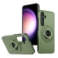 thumbnail image 1 of SaniMore Case for Samsung Galaxy S23, Slidng Camera Window with Kickstand Holder, Magnetic Car Mount, Function Slim Fit Protection Shockproof Anti-fall Magnetic Cover for Galaxy S23, Olivegreen, 1 of 7