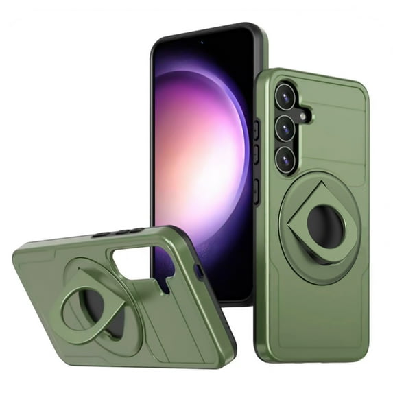 SaniMore Case for Samsung Galaxy S23, Slidng Camera Window with Kickstand Holder, Magnetic Car Mount, Function Slim Fit Protection Shockproof Anti-fall Magnetic Cover for Galaxy S23, Olivegreen