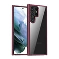 thumbnail image 1 of SaniMore Case for Samsung Galaxy S23 Ulrtra (6.8" 2023), High-quality Crystal-clear PC Backplane [Anti-scratch No-yellowing] Drop Resistant Shockproof Wireless Charging Anti-slip Cover, Winered, 1 of 6