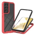 thumbnail image 1 of SaniMore Case for Samsung Galaxy S23 Ultra 2023 Release, Rugged PC Backplane Soft Silicone Bumper Shockproof Drop Resistant Built-in Screen Protector Wireless Charging Slim & Light Case, Red, 1 of 6