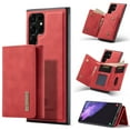 thumbnail image 1 of SaniMore Case for Samsung Galaxy S23 Ultra 6.8" 2023, PU Leather Case Soft TPU Inner Detachable Magnetic Folding Wallet Card Slots Kickstand Anti-drop Shockproof 360°Protection Case for S23 Ultra, Red, 1 of 9