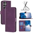 thumbnail image 1 of SaniMore Case for Samsung Galaxy S23 Ultra (6.8" 2023), PU Leather Wallet with Card Slots Cash Pocket Magnetic Closure Flip Kickstand Shockproof TPU Full Body Protective Business Shell, Purple, 1 of 8