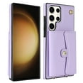 thumbnail image 1 of SaniMore Case for Samsung Galaxy S23 Ultra 6.8" 2023, RFID Blocking Card Slots Crossbody/Wrist Strap Wear-resistant PU Leather Skin Shockproof Anti-drop TPU Shell for Girls Women, Purple, 1 of 9