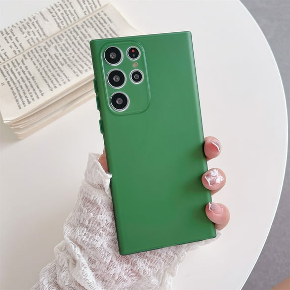 SaniMore Case for Samsung Galaxy S23 Ultra 6.8" 2023 Release, Matte Wera-resistant Anti-scratch Back Cover Ultra-thin Lightweight Shockproof Lens All-inclusive Luxury Fashion Cover For S23 Ultra,Green