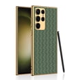 thumbnail image 1 of SaniMore Case for Samsung Galaxy S23 Ultra Camera Proction, Soft TPU & Electroplated Leather Magnetic Cover Support Wireless Charging Ultra-Thin Heavy Duty Full Body Protective Shell, Darkgreen, 1 of 7