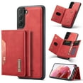 thumbnail image 1 of SaniMore Case for Samsung Galaxy S24 6.1" 2024, Retro PU Leather Case Soft TPU Inner Detachable Magnetic Folding Card Pocket Flip Kickstand Anti-drop Shockproof Protectiive Case For Galaxy S24, Red, 1 of 11