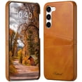 thumbnail image 1 of SaniMore Case for Samsung Galaxy S24 6.2" 2024, Card Slots [Up to 2] Wear-resistant PU Leather Skin Shockproof PC Backplane Anti-fall Slim Lightweight Shell for Samsung Galaxy S24,  Yellow, 1 of 5