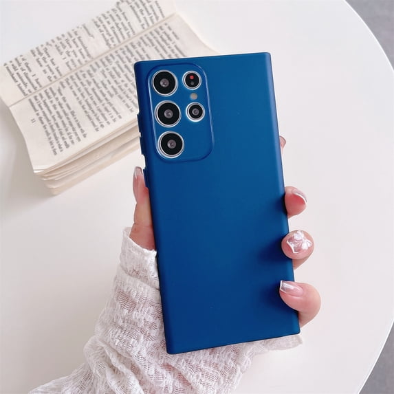 SaniMore Case for Samsung Galaxy S24 6.2" 2024 Release, Matte Wera-resistant Anti-scratch Back Cover Ultra-thin Lightweight Shockproof Lens All-inclusive Luxury Fashion Cover For Galaxy S24, Blue