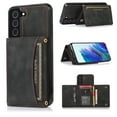 thumbnail image 1 of SaniMore Case for Samsung Galaxy S24, [Flip Wallet with Card Slots] [Kickstand] [Shockproof & Anti-fall] Wear-resistant Retro PU Leather Rugged Cover For Samsung Galaxy S24, Black, 1 of 6