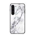 thumbnail image 1 of SaniMore Case for Samsung Galaxy S24 Plus 2024, Transparent Glass & TPU Bumpers 3-Layer Shock Absorbing Lightweight Marble Glass Full Body Protective Shell for Samsung S24 Plus, White, 1 of 10